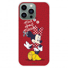 Funda para IPhone 14 Pro Max Oficial de Disney Minnie Mad About - Clásicos Disney