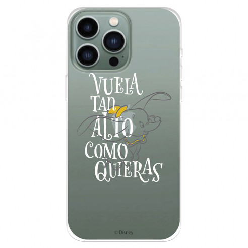 Funda para IPhone 14 Pro Max Oficial de Disney Dumbo Vuela tan Alto - Dumbo