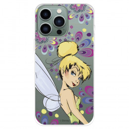 Funda para IPhone 14 Pro Max Oficial de Disney Campanilla Flores - Peter Pan