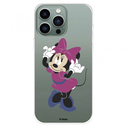 Funda para IPhone 14 Pro Max Oficial de Disney Minnie Rosa - Clásicos Disney