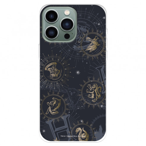 Funda para IPhone 14 Pro Max Oficial de Harry Potter Insignias Constelaciones - Harry Potter