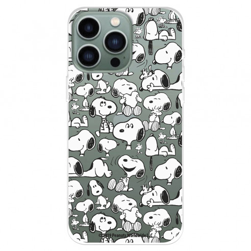 Funda para IPhone 14 Pro Max Oficial de Peanuts Snoopy siluetas - Snoopy