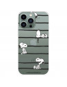 Funda para IPhone 14 Pro Max Oficial de Peanuts Snoopy rayas - Snoopy