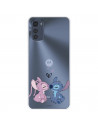 Funda para Motorola Moto E32 Oficial de Disney Angel & Stitch Beso - Lilo & Stitch