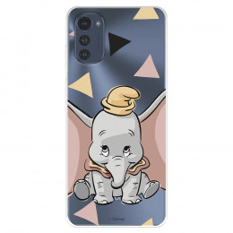 Funda para Motorola Moto E32 Oficial de Disney Dumbo Silueta Transparente - Dumbo