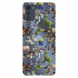 Funda para Motorola Moto E32 Oficial de Disney Muñecos Toy Story Siluetas - Toy Story