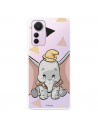 Funda para Xiaomi Mi 12 Lite 5G Oficial de Disney Dumbo Silueta Transparente - Dumbo