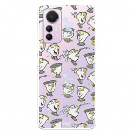 Funda para Xiaomi Mi 12 Lite 5G Oficial de Disney Chip Potts Siluetas - La Bella y la Bestia