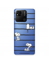 Xiaomi Coque pour Redmi 10A Officielle de Peanuts Snoopy Lignes - Snoopy