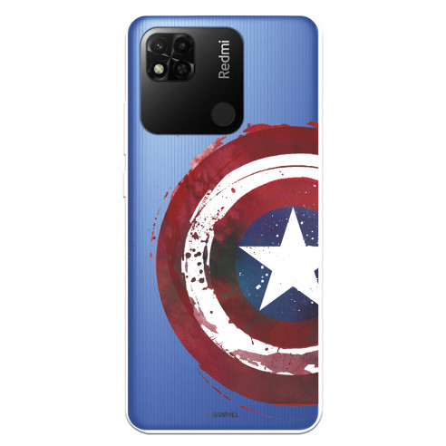 Xiaomi Průhledný obal na Redmi 10A Officielle de Marvel Captain America Écusson Transparente - Marvel