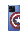 Xiaomi Průhledný obal na Redmi 10A Officielle de Marvel Captain America Écusson Transparente - Marvel