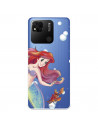 Xiaomi Coque pour Redmi 10A Officielle de Disney Ariel et Sébastien Bulles - La Petite Sirène