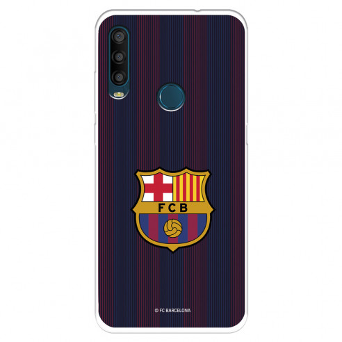 Funda para Alcatel 1SE 2020 del FC Barcelona Rayas Blaugrana  - Licencia Oficial FC Barcelona