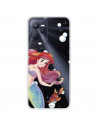 Funda para Realme Narzo 50A Prime Oficial de Disney Ariel y Sebastián Burbujas - La Sirenita