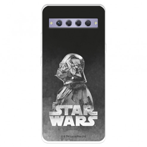 Funda para TCL 10 Plus Oficial de Star Wars Darth Vader Fondo negro - Star Wars