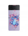 Funda para Samsung Galaxy Z Flip4 Oficial de Disney Stitch Graffiti - Lilo & Stitch