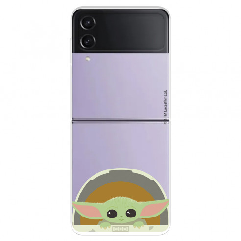 Funda para Samsung Galaxy Z Flip4 Oficial de Star Wars Baby Yoda Sonrisas - The Mandalorian