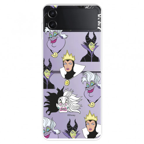 Funda para Samsung Galaxy Z Flip4 Oficial de Disney Villanas Patrón - Villanas Disney