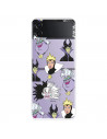 Funda para Samsung Galaxy Z Flip4 Oficial de Disney Villanas Patrón - Villanas Disney