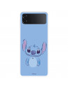 Funda para Samsung Galaxy Z Flip4 Oficial de Disney Stitch Azul - Lilo & Stitch