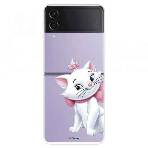 Funda para Samsung Galaxy Z Flip4 Oficial de Disney Marie Silueta - Los Aristogatos