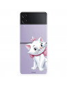 Funda para Samsung Galaxy Z Flip4 Oficial de Disney Marie Silueta - Los Aristogatos