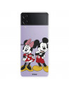 Funda para Samsung Galaxy Z Flip4 Oficial de Disney Mickey y Minnie Posando - Clásicos Disney