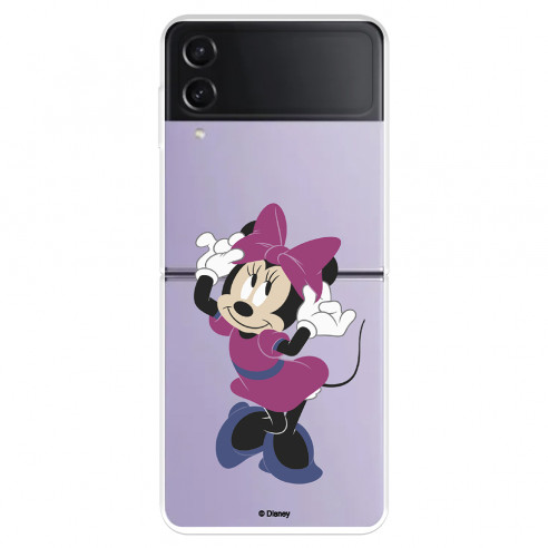 Funda para Samsung Galaxy Z Flip4 Oficial de Disney Minnie Rosa - Clásicos Disney