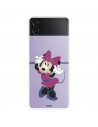 Funda para Samsung Galaxy Z Flip4 Oficial de Disney Minnie Rosa - Clásicos Disney