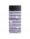 Funda para Samsung Galaxy Z Flip4 Oficial de Peanuts Snoopy rayas - Snoopy