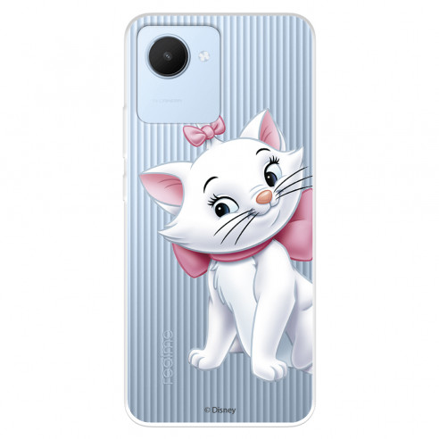 Funda para Realme Narzo 50i Prime Oficial de Disney Marie Silueta - Los Aristogatos