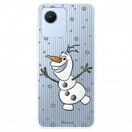 Funda para Realme Narzo 50i Prime Oficial de Disney Olaf Transparente - Frozen