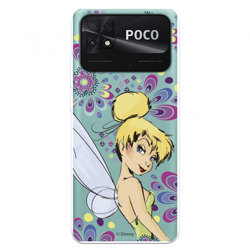 Xiaomi Pouzdro pro Poco C40 Official Disney Tinkerbell Flowers - Peter Pan