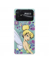 Xiaomi Pouzdro pro Poco C40 Official Disney Tinkerbell Flowers - Peter Pan