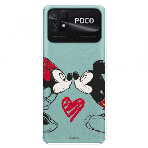 Xiaomi Obal pro Poco C40 Official Disney Mickey and Minnie Kiss - Disney Classics