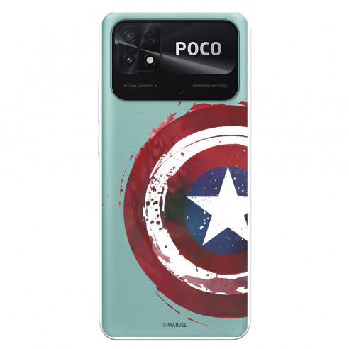 Xiaomi Pouzdro pro Poco C40 Official Marvel Captain America Transparent Shield - Marvel