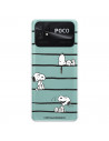 Xiaomi Pouzdro pro Poco C40 Official Peanuts Snoopy Stripes - Snoopy