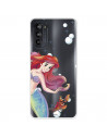 Funda para Motorola Moto G52 Oficial de Disney Ariel y Sebastián Burbujas - La Sirenita