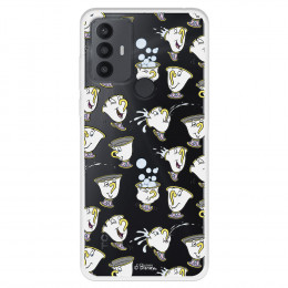 Funda para TCL 306 Oficial de Disney Chip Potts Siluetas - La Bella y la Bestia