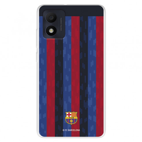 Funda para Alcatel 1B 2022 del FC Barcelona Fondo Rayas Verticales  - Licencia Oficial FC Barcelona