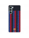 Funda para Motorola Moto G200 5G del FC Barcelona Fondo Rayas Verticales  - Licencia Oficial FC Barcelona