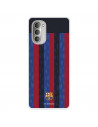 Funda para Motorola Moto G51 5G del FC Barcelona Fondo Rayas Verticales  - Licencia Oficial FC Barcelona