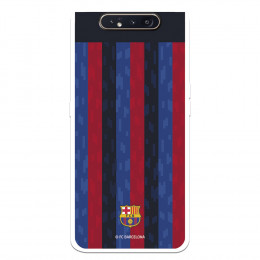 Funda para Samsung Galaxy A80 del FC Barcelona Fondo Rayas Verticales  - Licencia Oficial FC Barcelona