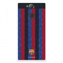 Funda para Sony Xperia XA2 del FC Barcelona Fondo Rayas Verticales  - Licencia Oficial FC Barcelona