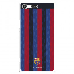 Funda para Sony Xperia XZ Premium del FC Barcelona Fondo Rayas Verticales  - Licencia Oficial FC Barcelona