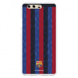 Funda para Huawei P10 Plus del FC Barcelona Fondo Rayas Verticales  - Licencia Oficial FC Barcelona