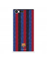 Funda para Sony Xperia X Compact del FC Barcelona Fondo Rayas Verticales  - Licencia Oficial FC Barcelona