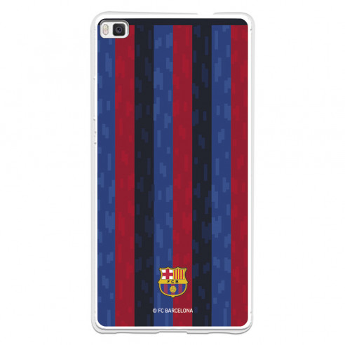 Funda para Huawei P8 del FC Barcelona Fondo Rayas Verticales  - Licencia Oficial FC Barcelona