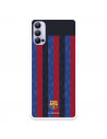 Funda para Oppo Reno4 Pro 5G del FC Barcelona Fondo Rayas Verticales  - Licencia Oficial FC Barcelona