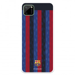 Funda para Realme C11 del FC Barcelona Fondo Rayas Verticales  - Licencia Oficial FC Barcelona